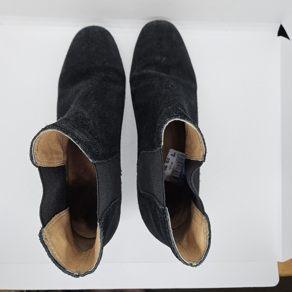 Madewell the Walker black suede heeled chelsea ankle boots US 8 - Picture 5 of 11